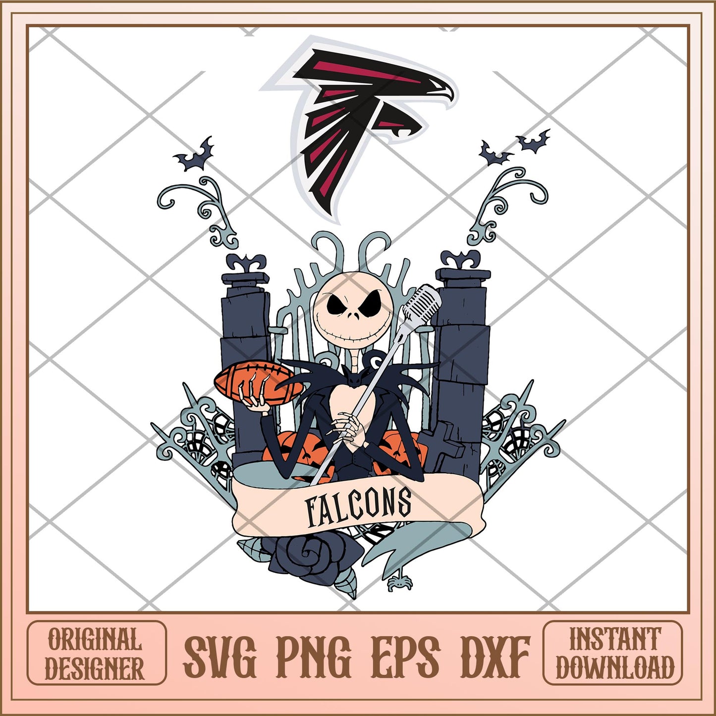 Falcons Jack Halloween bundle svg, The Nightmare Before Christmas Svg, digital download