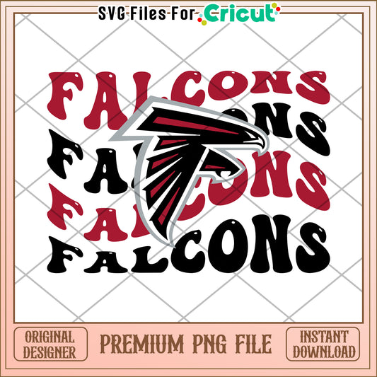 Falcons logo design for Cricut, premium PNG file download available