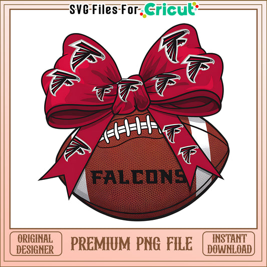 Falcons rugby ball and bow png, Atlanta Falcons png, NFL png