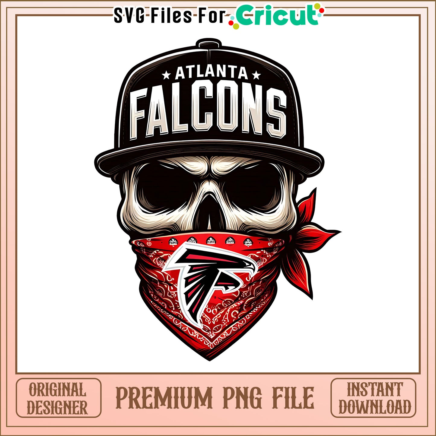 Falcons team skull bandana png, Atlanta Falcons png, NFL png
