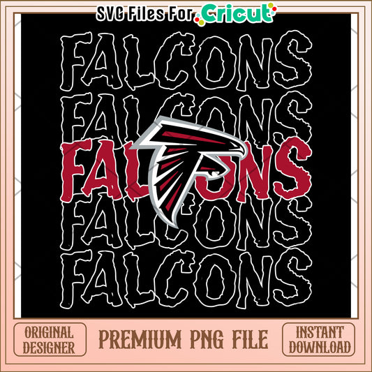 Falcons team spirit design for crafts, perfect for Cricut users