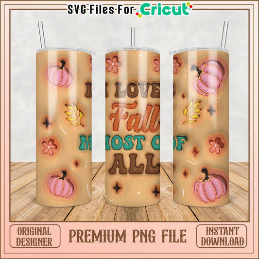 Fall Tumbler PNG Design Instant Download