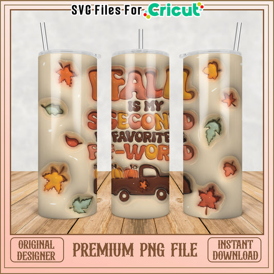 Fall Tumbler PNG Sublimation Design