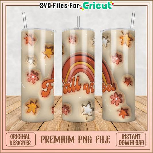Fall Vibes Tumbler PNG Sublimation