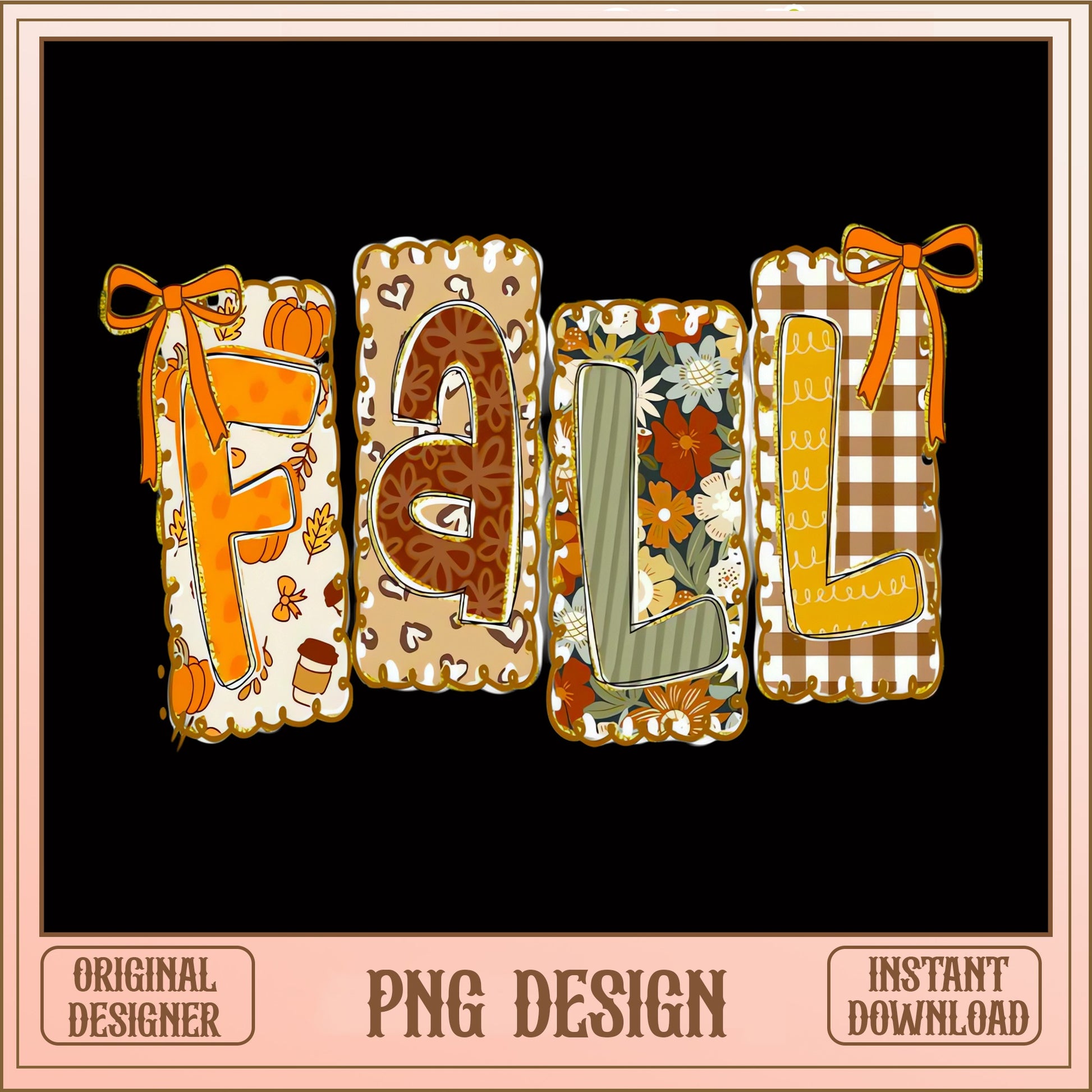 Fall Pumpkin Leopard Plaid PNG Sublimation, Autumn PNG, Fall Vibes PNG