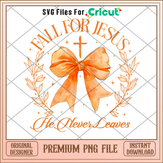Fall for jesus he never leaves png, jesus png, halloween png