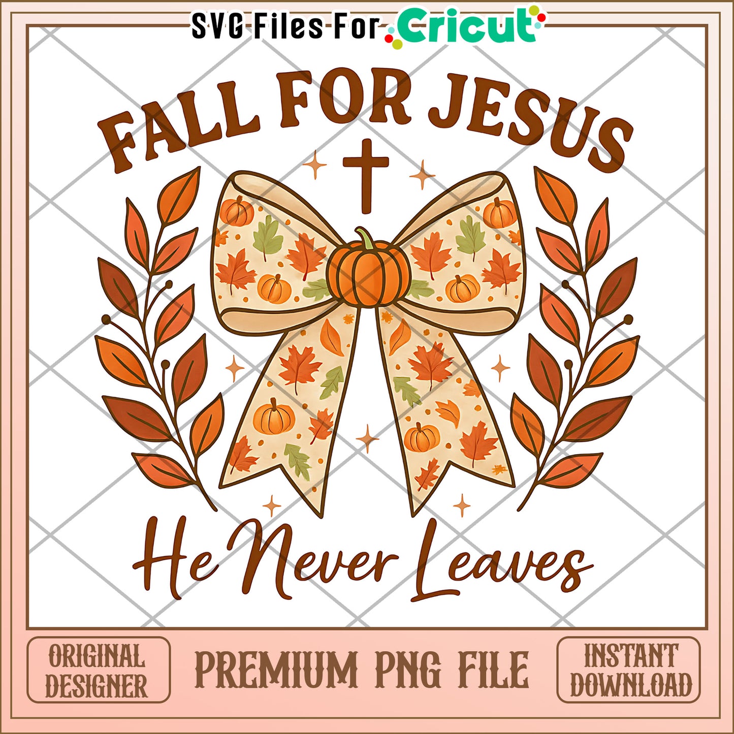 Fall for jesus png, autumn season png, halloween design png