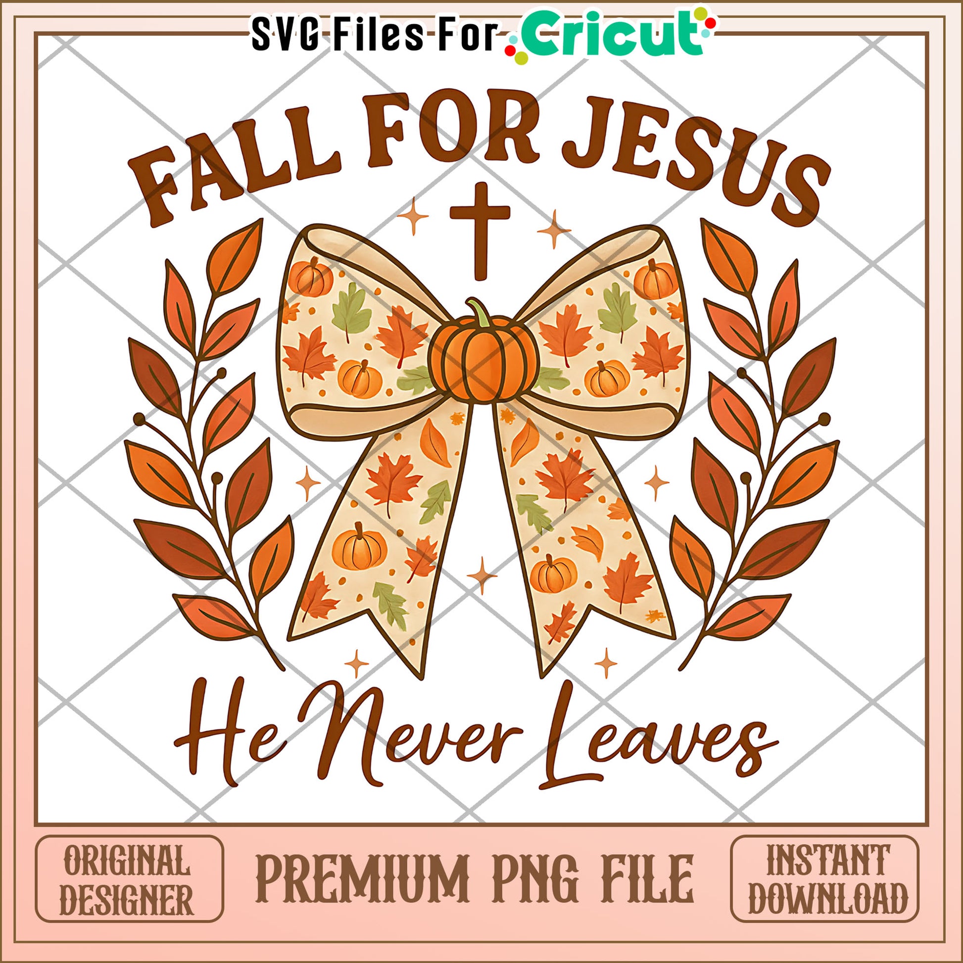 Fall for jesus png, autumn season png, halloween design png