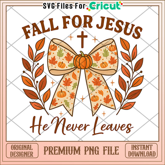 Fall for jesus png, autumn season png, halloween design png