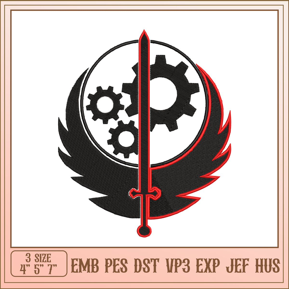 Fallout Embroidery Design – svg files for cricut