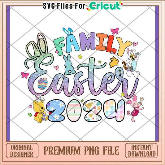 Family Easter 2024 PNG Design