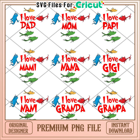 Family Love Bundle PNG for Personal Projects and Crafts