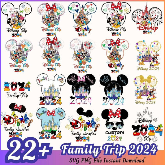 Family Trip 2024 Bundle SVG PNG, Disneyland family trip svg bundle
