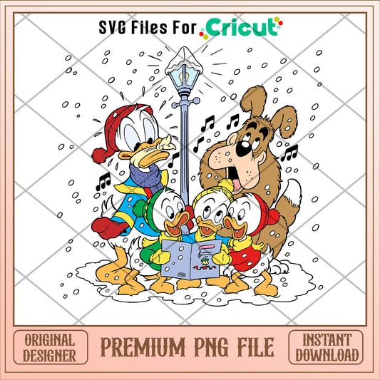 Family duck christmas png, family png, christmas png