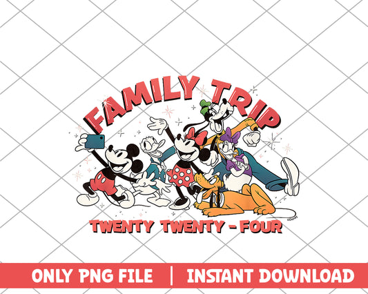 Family trip twenty twenty-four disney png