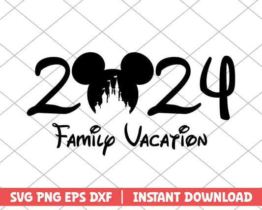 Family vacation 2024 boy disney svg