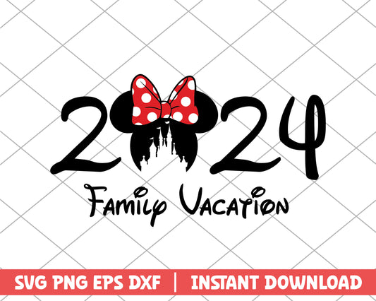 Family vacation 2024 girl disney svg