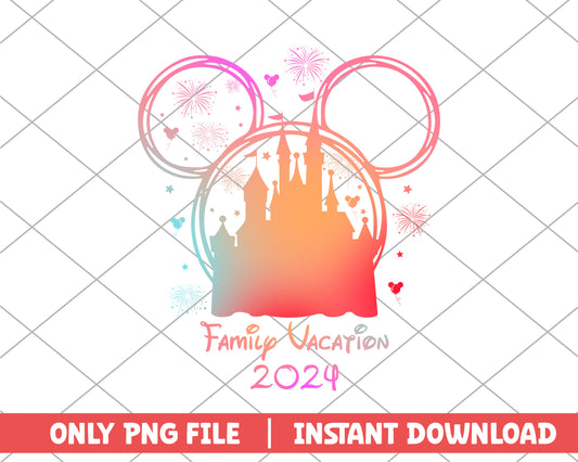 Family vacation boy disney png