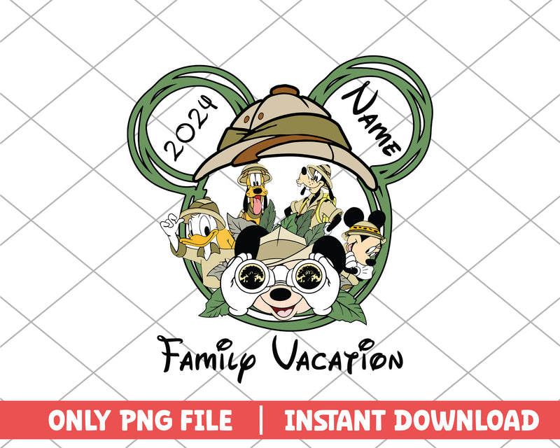 Family vacation mickey and binoculars disney png