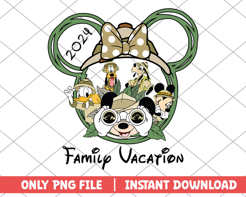 Family vacation minnie and binoculars disney png