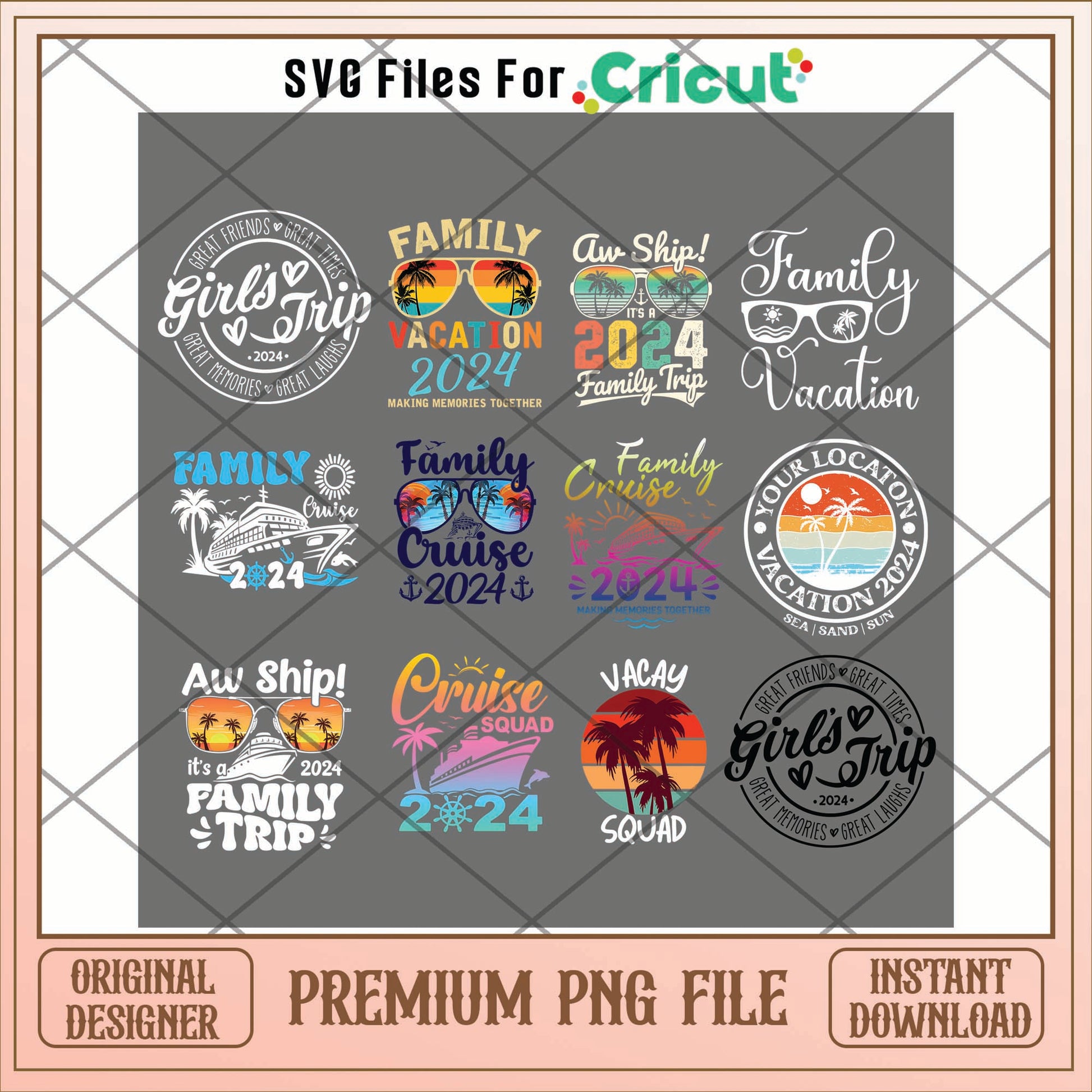 Family vacation png bundle, Family day bundle - Svgfileforcricut