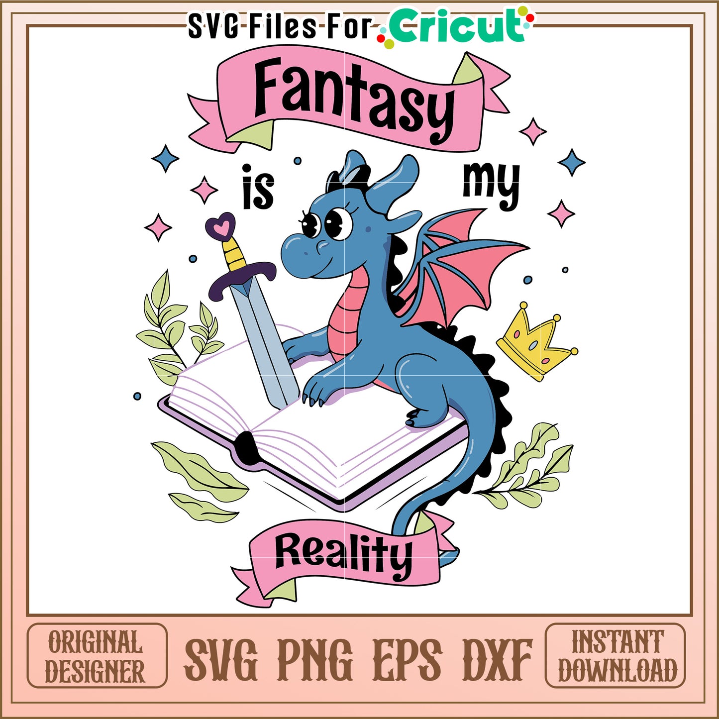 Fantasy Dragon SVG Cricut Design Instant Download