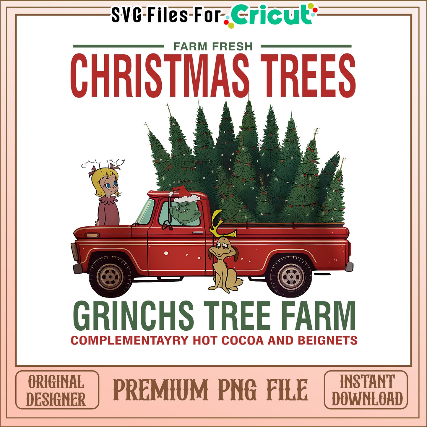 Farm fresh christmas trees grinchs tree png, farm tree christmas png