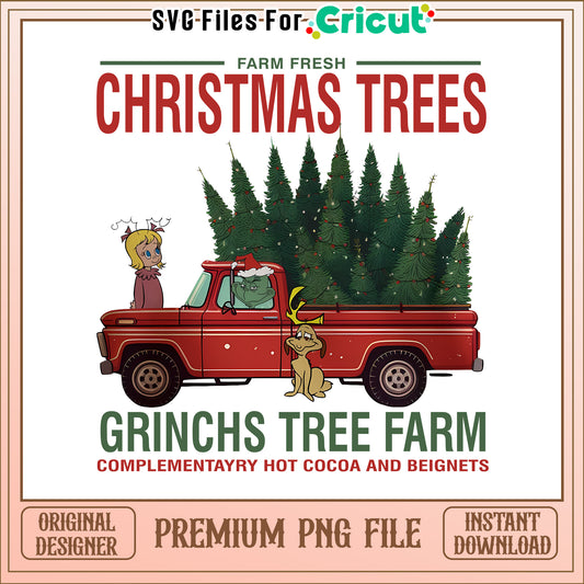 Farm fresh christmas trees grinchs tree png, farm tree christmas png