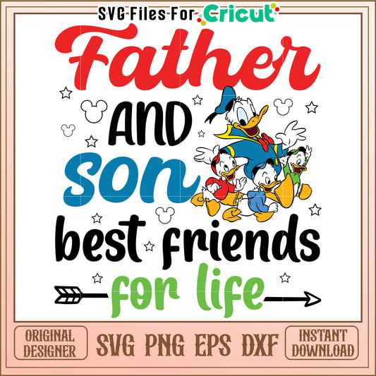 Father Son Best Friends SVG Design