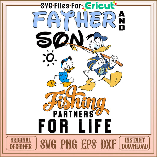 Father Son Fishing Partners SVG