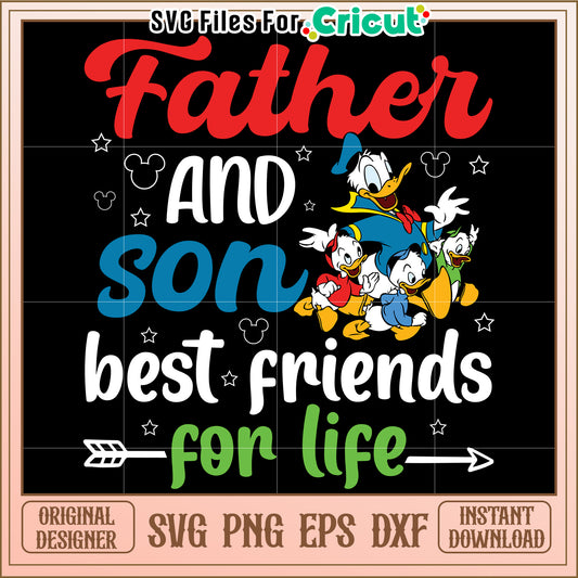 Father Son SVG Design Best Friends For Life