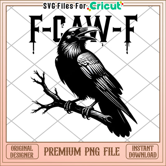 F caw f crow png, halloween crow png, raven bird png