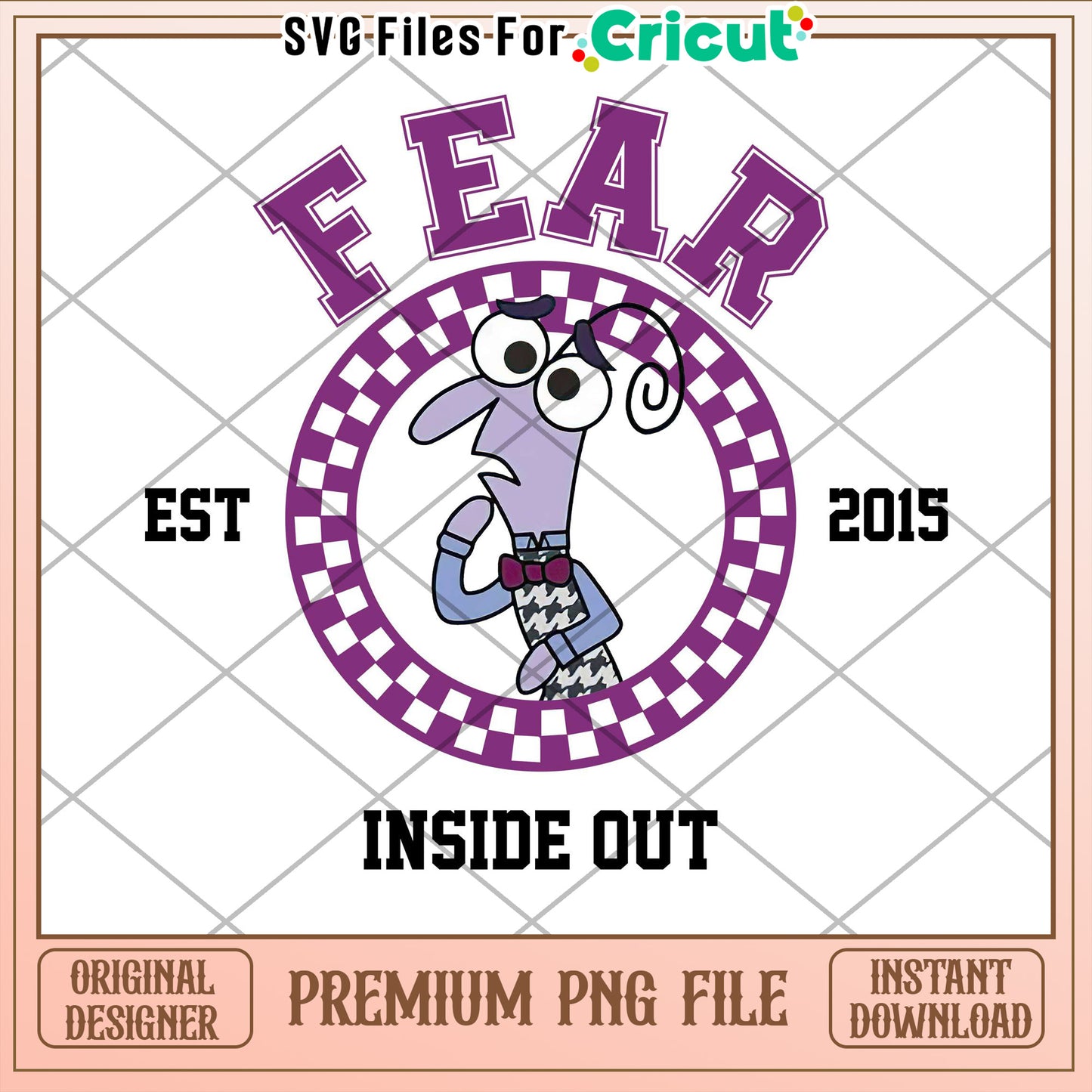 Fear Inside Out PNG File for Cricut Crafts Instant Download 2015