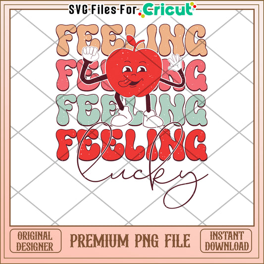 Feeling Lucky Apple PNG Design