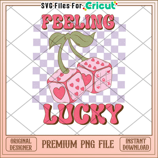 Feeling Lucky Cherry Dice PNG
