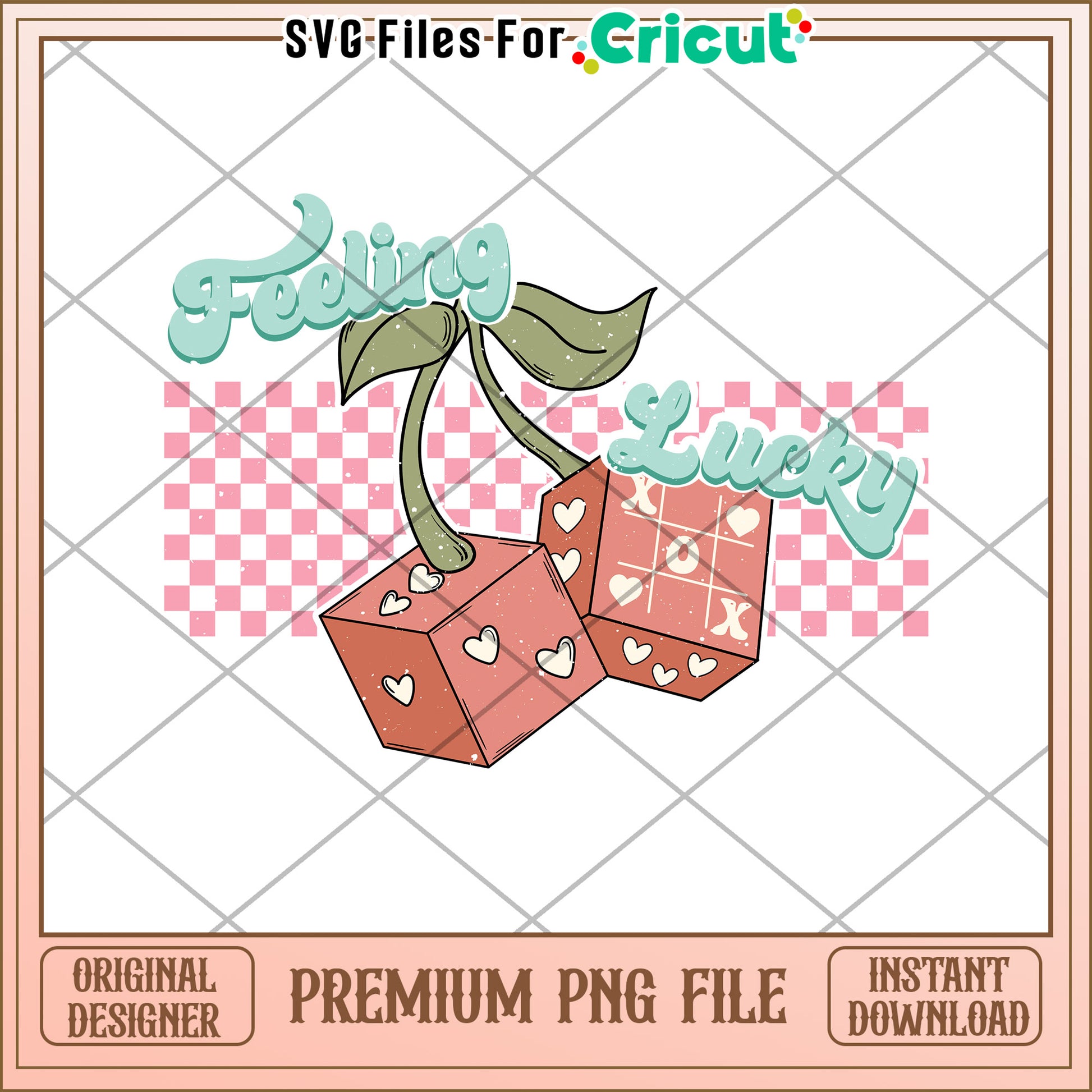 Feeling Lucky PNG Graphic for Cricut Use Downloadable