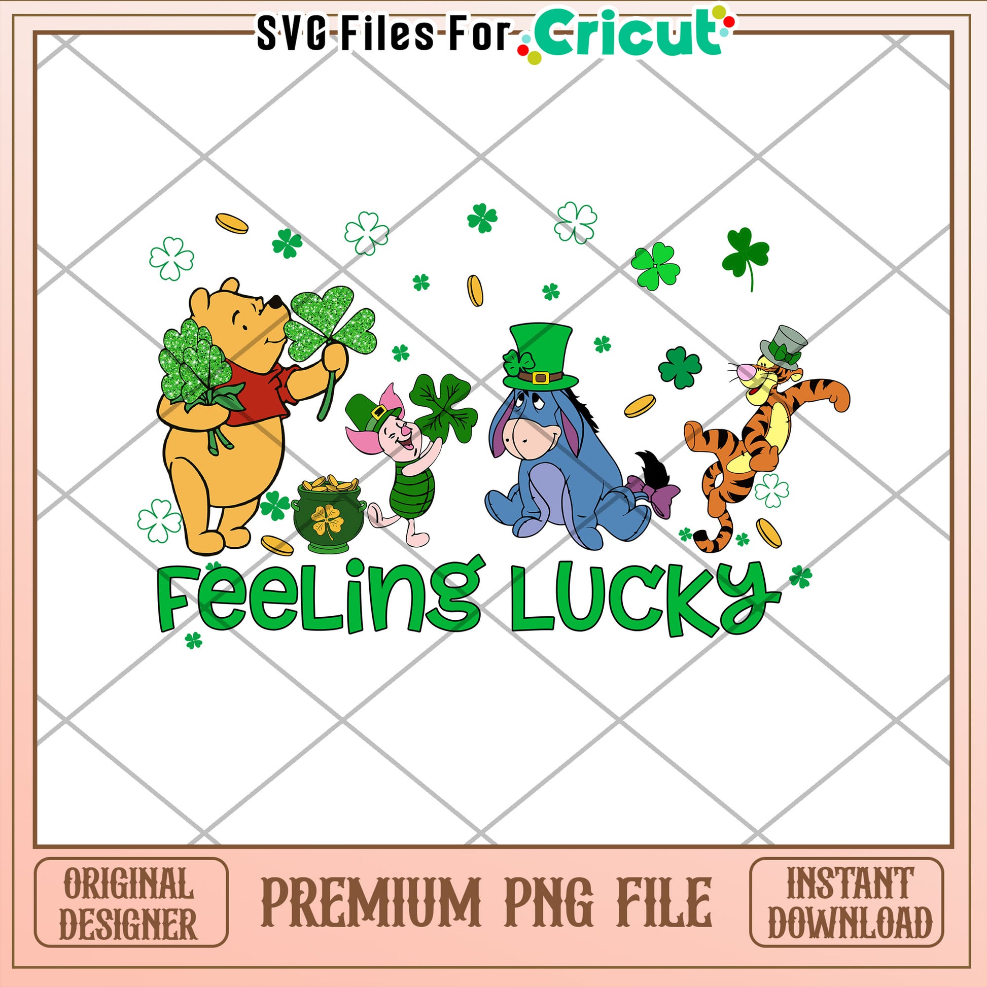 Feeling Lucky St Patricks Day PNG for Crafts Download
