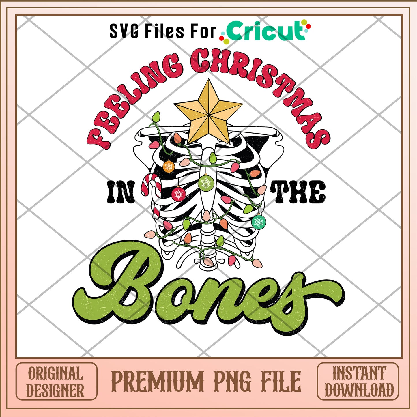 Feeling christmas bones png, skeleton png, christmas png