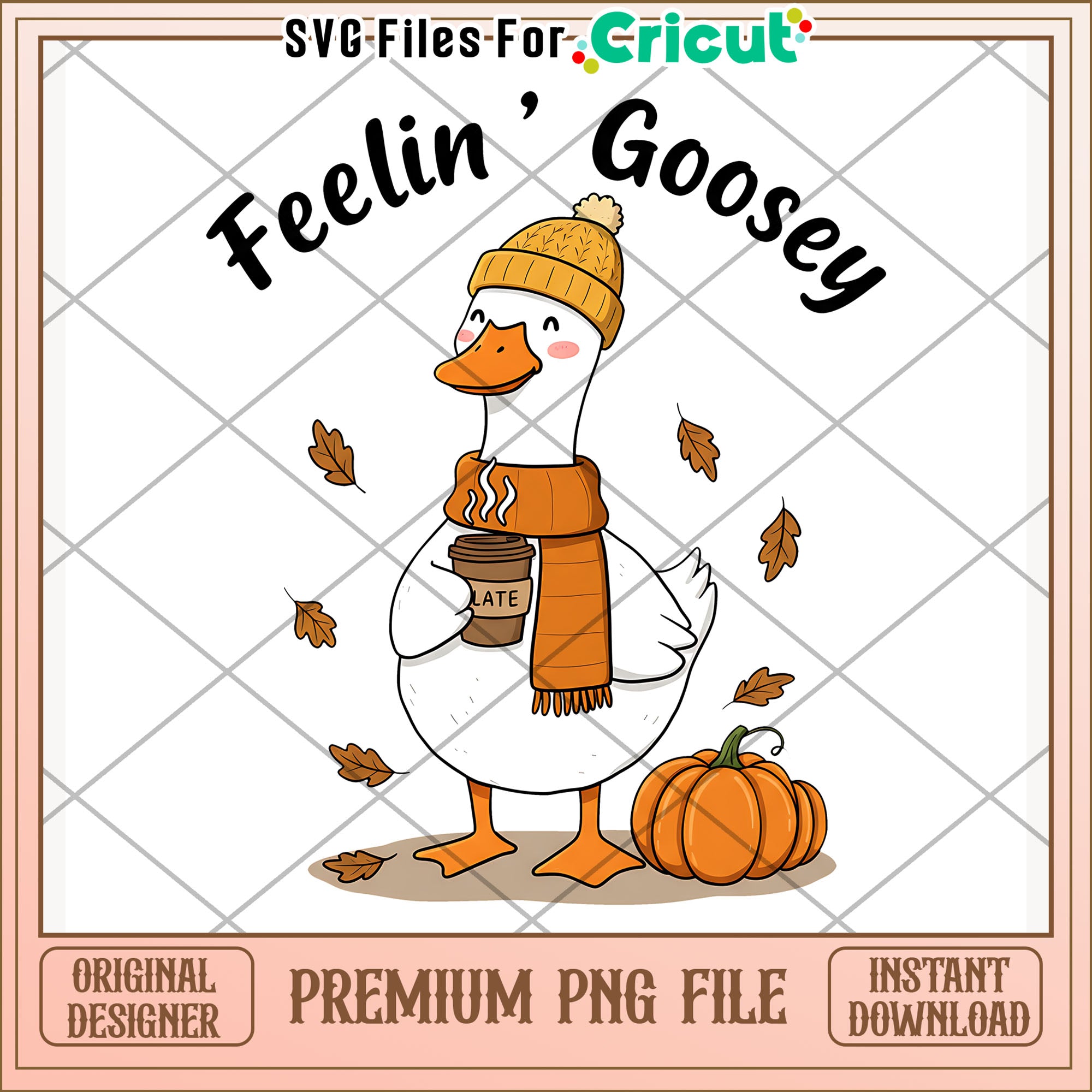 Feeling goozy autumm goose design png, fall goose png, cozy autumn png ...