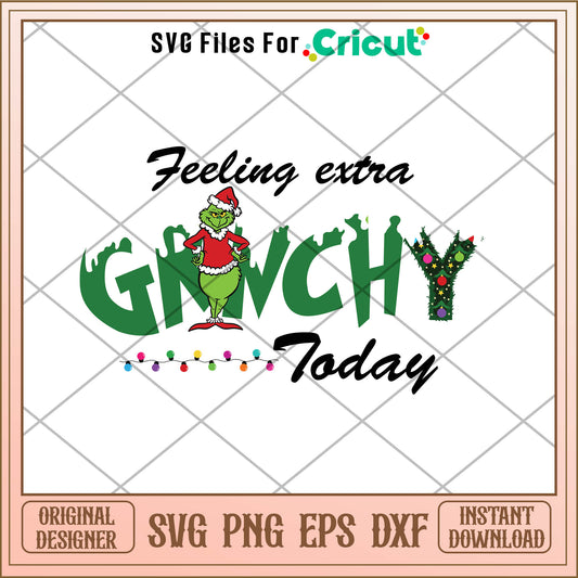 Feeling grinchy merry christmas svg, funny grinch gifs​ svg