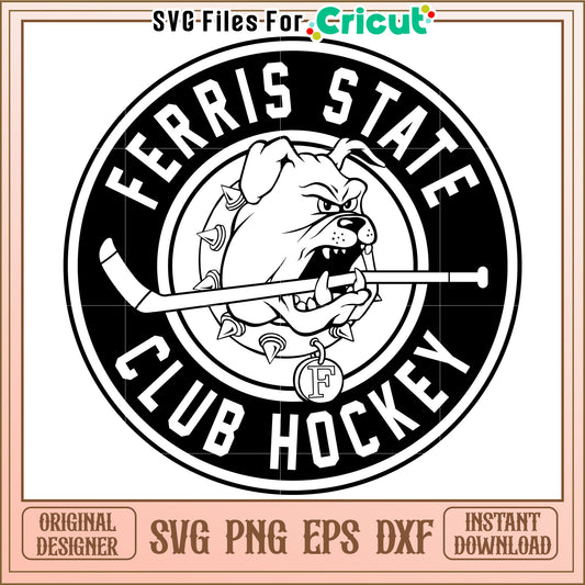 Ferris State Club Hockey SVG Design, Perfect for Cricut Projects