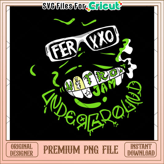 Ferxxo nitro jam underground png, feid concert design​ png, latin music png