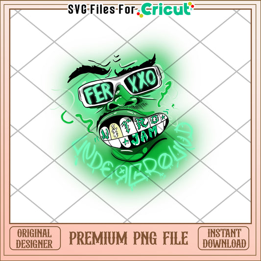 Ferxxo underground png, feid concert design​ png, latin music png