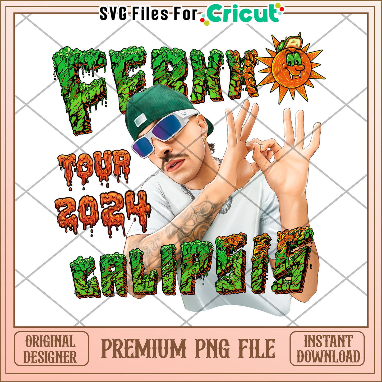 Ferxx tour 2024 calipsis png, feid concert design png, calipsis tour artwork png