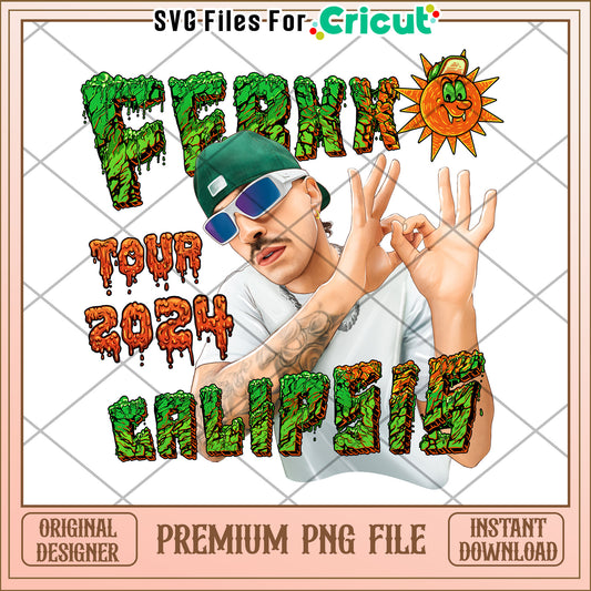 Ferxx tour 2024 calipsis png, feid concert design png, calipsis tour artwork png