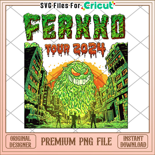 Ferxx tour 2024 design calipsis png, feid concert design png, calipsis tour artwork png