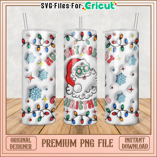 Festive Christmas Tumbler Design PNG Perfect for DIY Projects