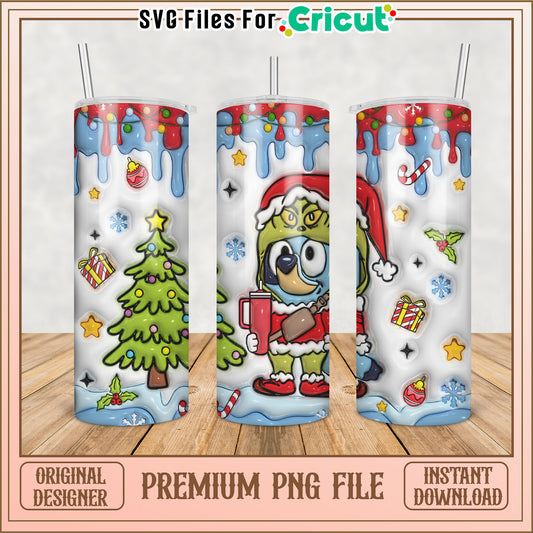 Festive Christmas Tumbler PNG Design for Crafting and DIY Projects