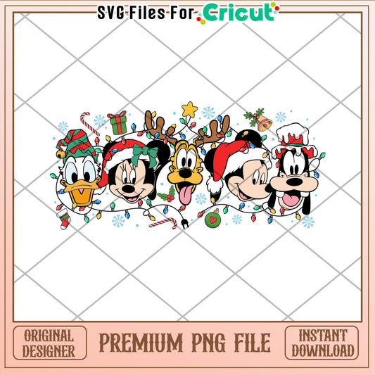 Festive Disney Character PNG File for Holiday Crafts and Decor