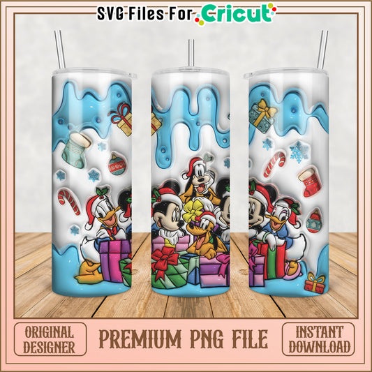 Festive Disney Tumbler Design PNG File for Instant Download